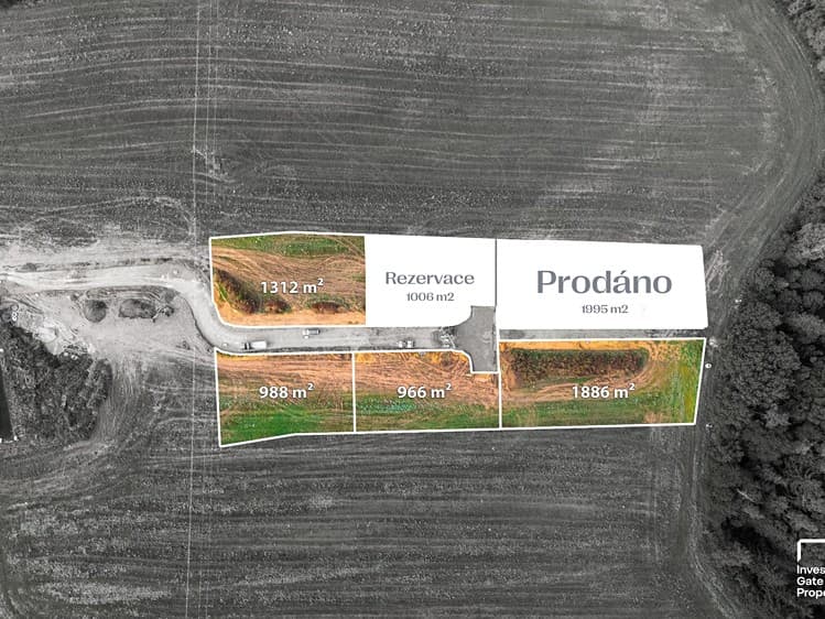 Prodej stavebního pozemku 1 312 m²