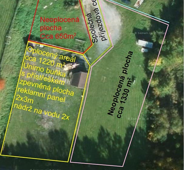 Pronájem komerčního pozemku 1 220 m²
