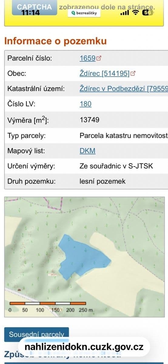 Prodej pozemku 18957 m²