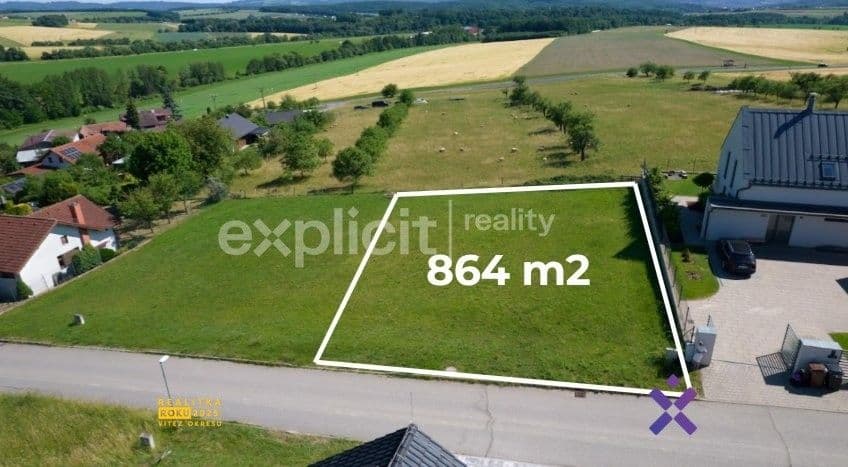 Prodej pozemku 864 m²