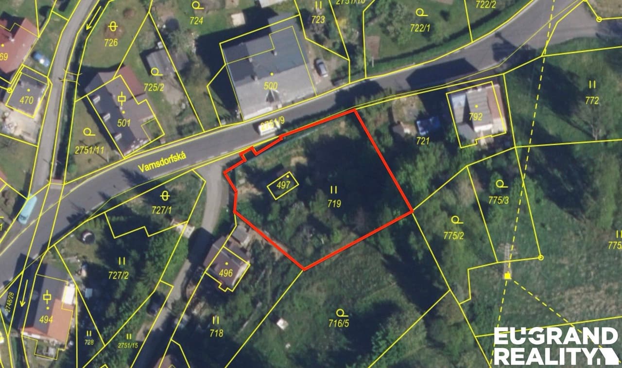 Prodej pozemku 887 m²