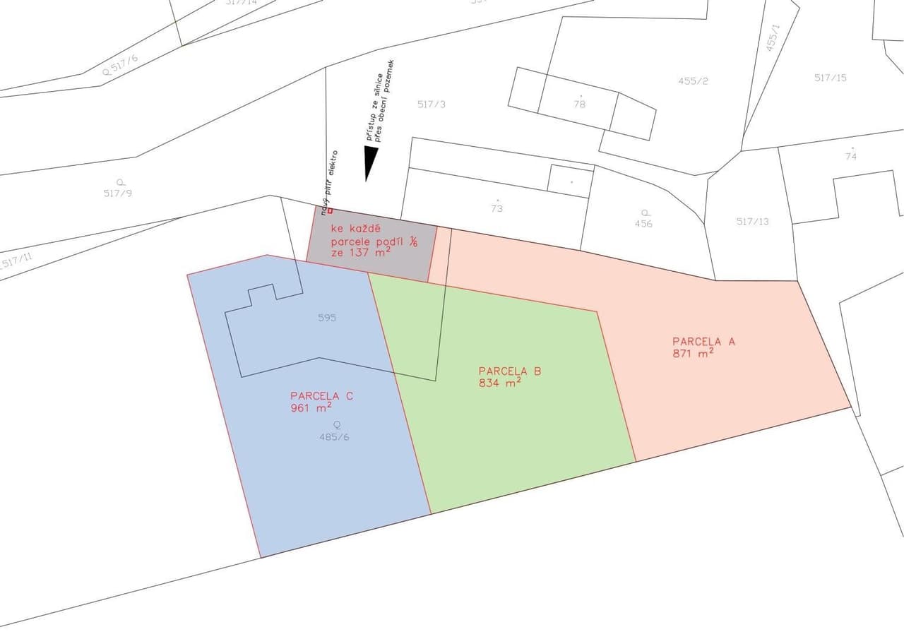 Prodej pozemku 871 m²