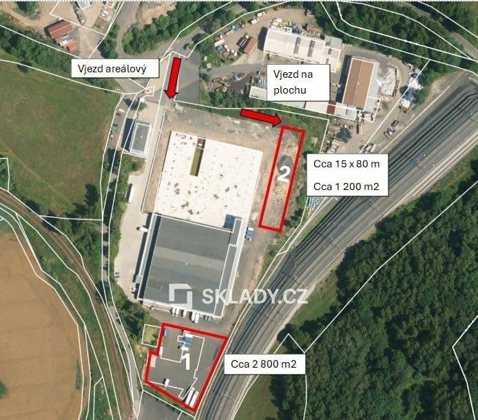 Pronájem pozemku 2800 m²