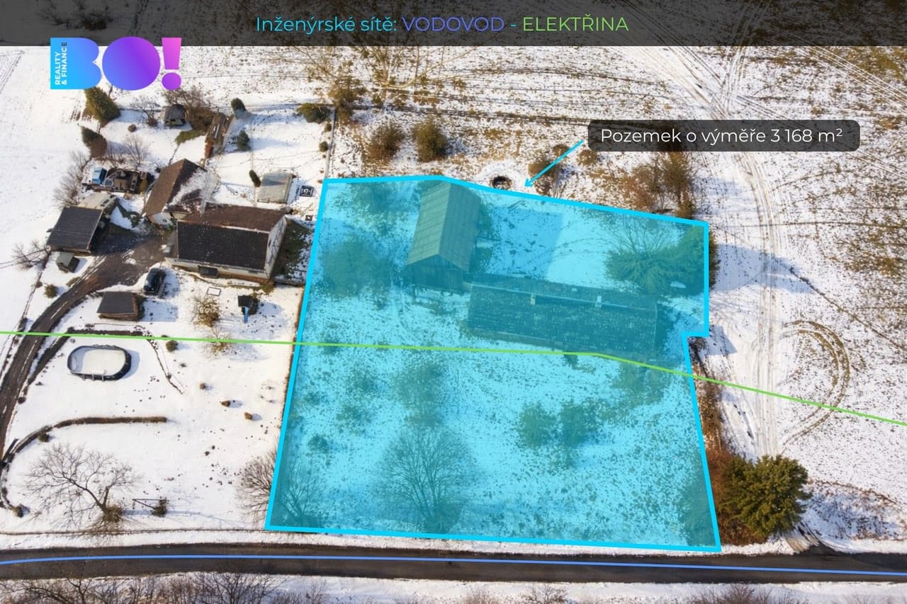 Prodej pozemku 3168 m²