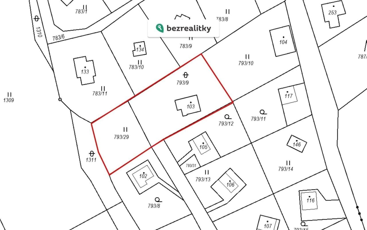 Prodej pozemku 996 m²