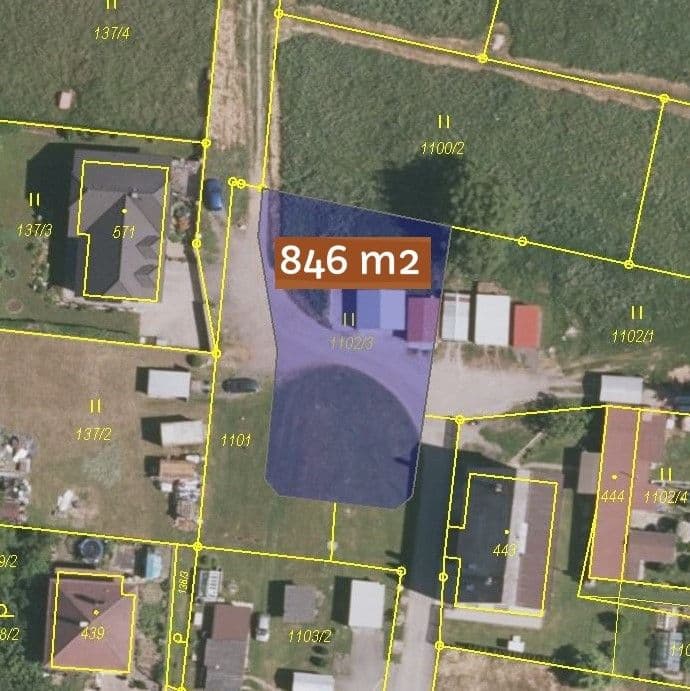 Prodej pozemku 846 m²