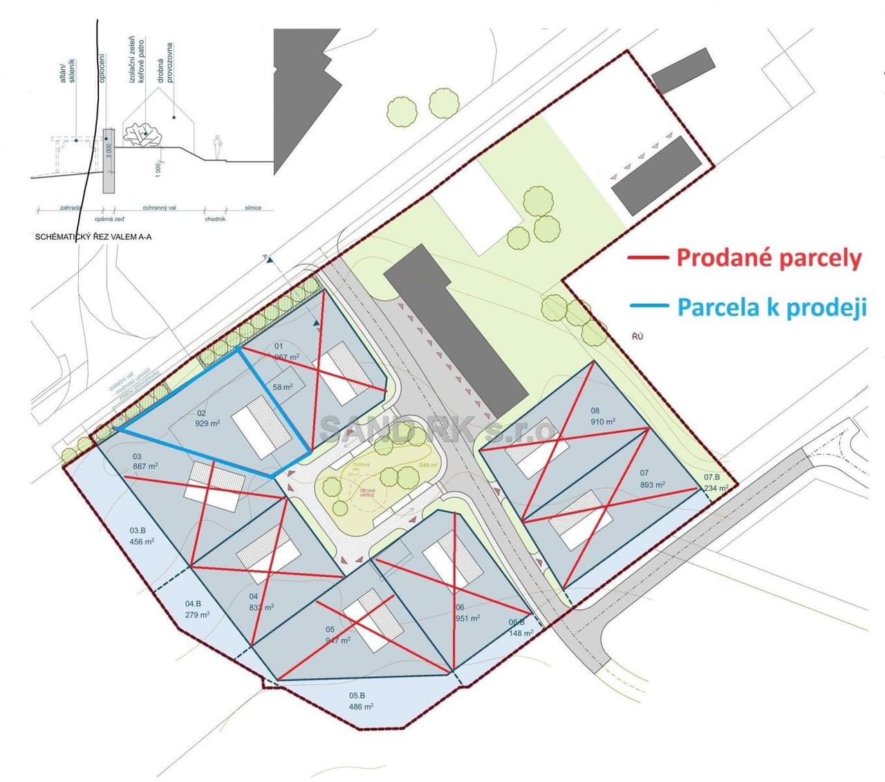 Prodej pozemku 929 m²