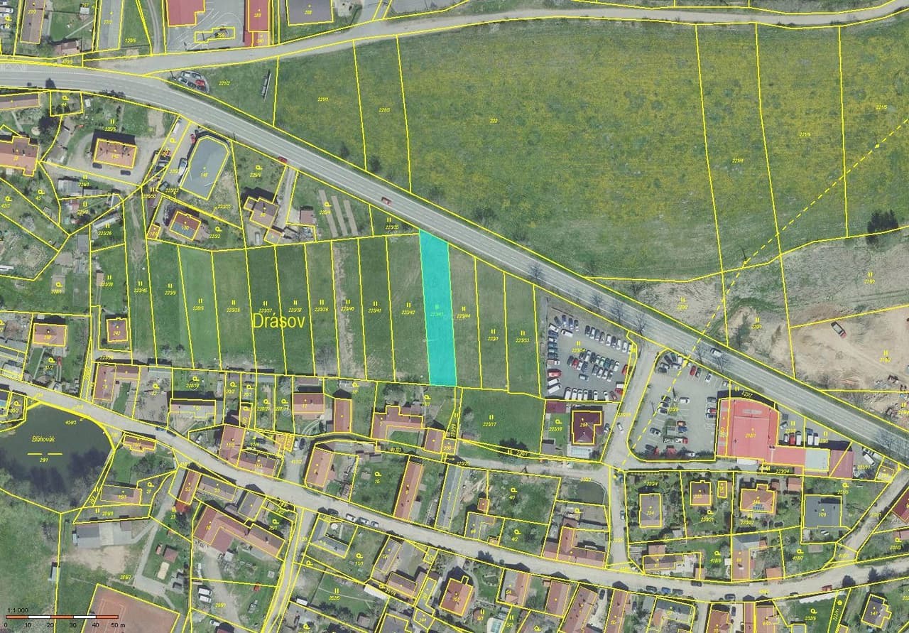 Prodej pozemku 869 m²
